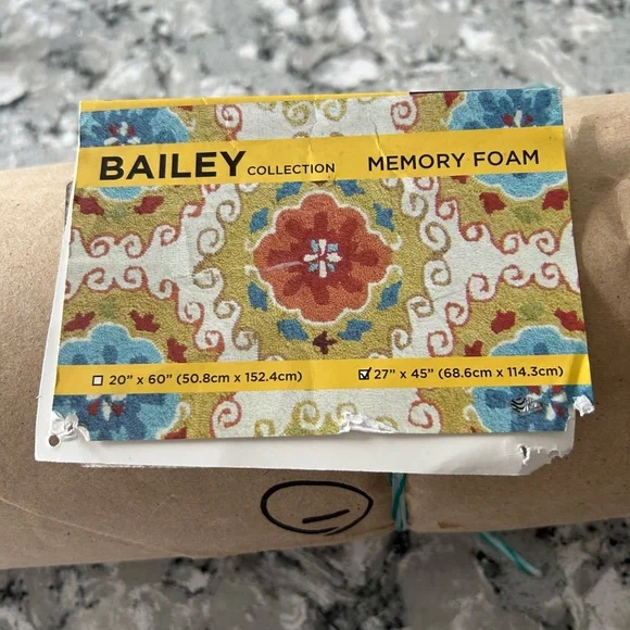 Bailey Collection Memory Foam Rug - Picture 2 of 4